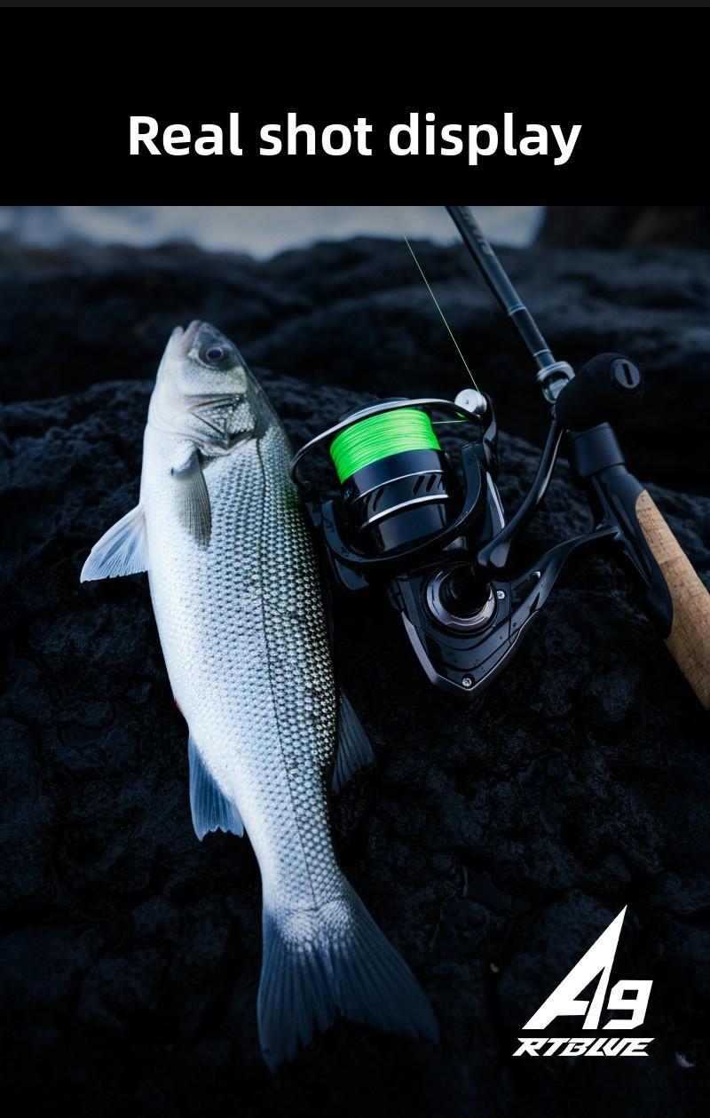 RTBLUE A9 Spinning Reel 15kg Max Drag, Saltwater Freshwater Fishing Reel Heavy Duty Durable
