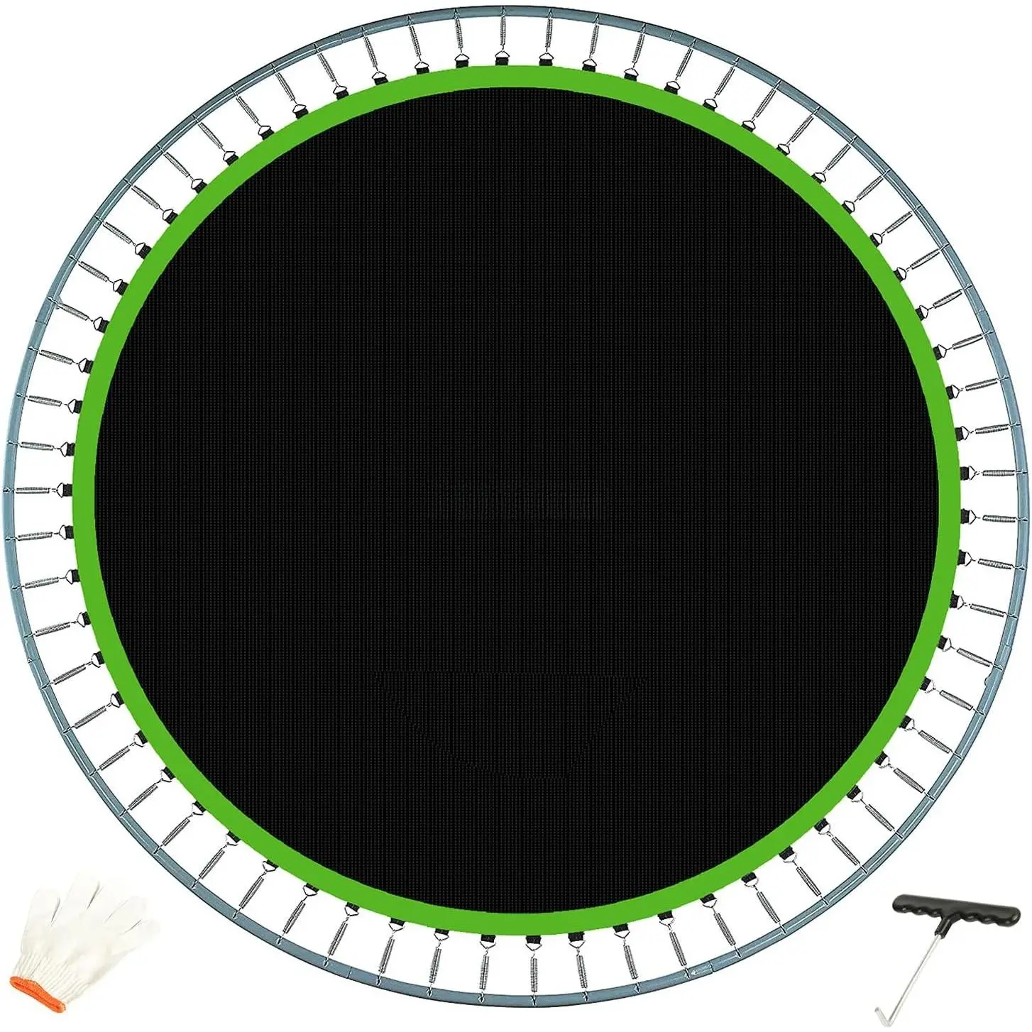 Jumping Mat, Fits 12FT Round Trampoline Frame with 72 V-Hooks, Using 5.5" Springs 127"  Trampoline Mat (Spring not Included)