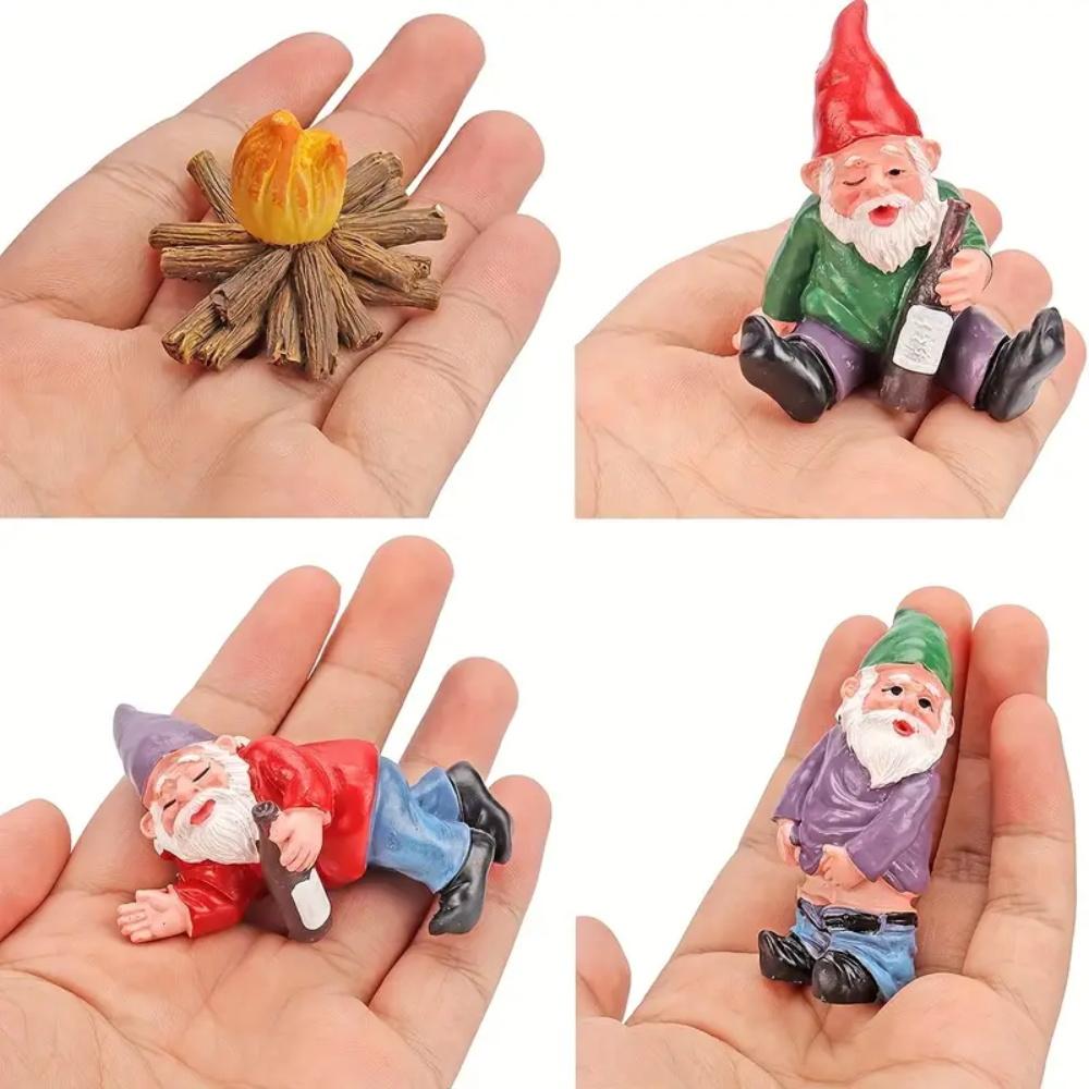 Creative Gnome Design Resin Craft (4 Pcs), Miniature Garden Ornament, Fun Garden Gnome, Garden Gnome Statue, Micro Garden Decoration for Yard, Patio, Lawn, Indoor and Outdoor Decoration, Home Decor Creative Gnome Design Resin Craft (4 Pcs), Miniature Garden Ornament, Fun Garden Gnome, Garden Gnome Statue, Micro Garden Decoration for Yard, Patio, Lawn, Indoor and Outdoor Decoration, Home Decor