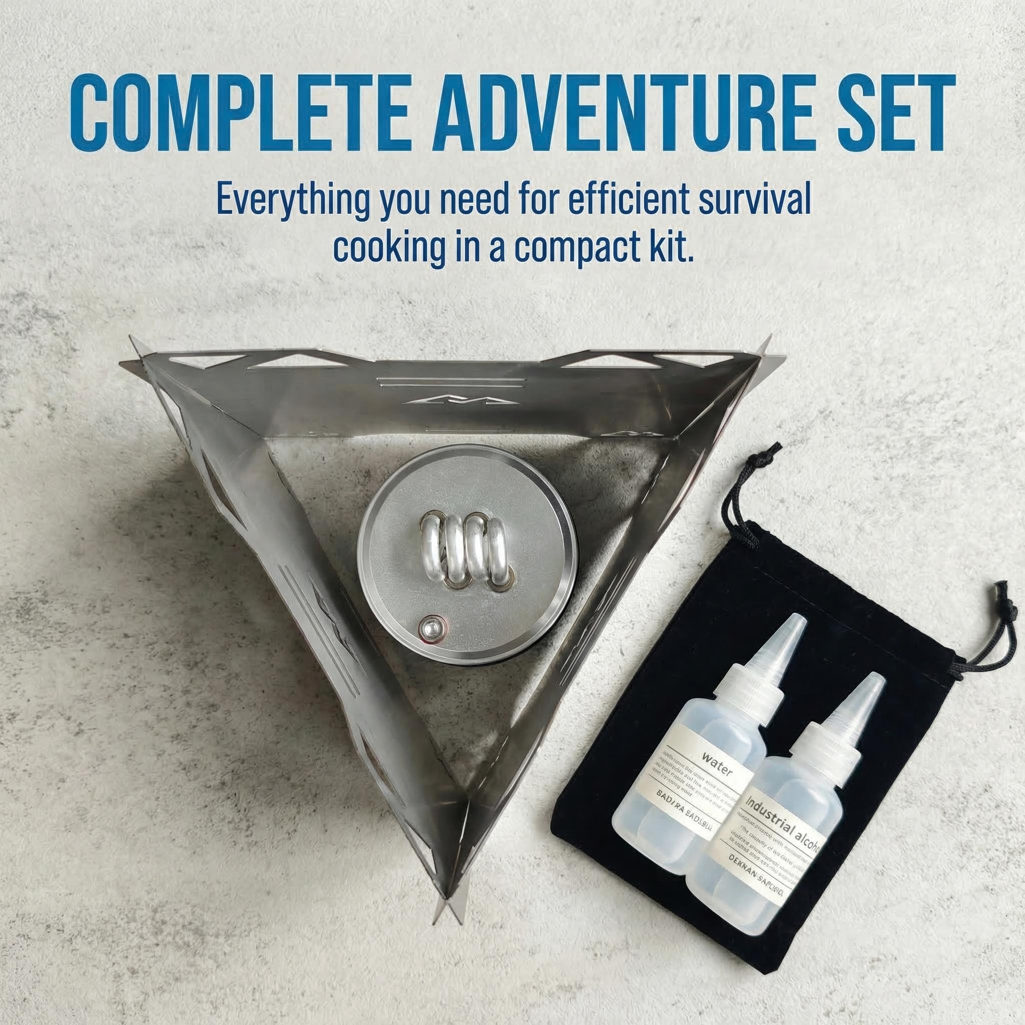 Upgraded Dual Burner Alcohol Stove Portable Self Pressurized Camping Stove for Backpacking Hiking Survival Gear High Efficiency Outdoor Cooking Equipment Great Gift for Men