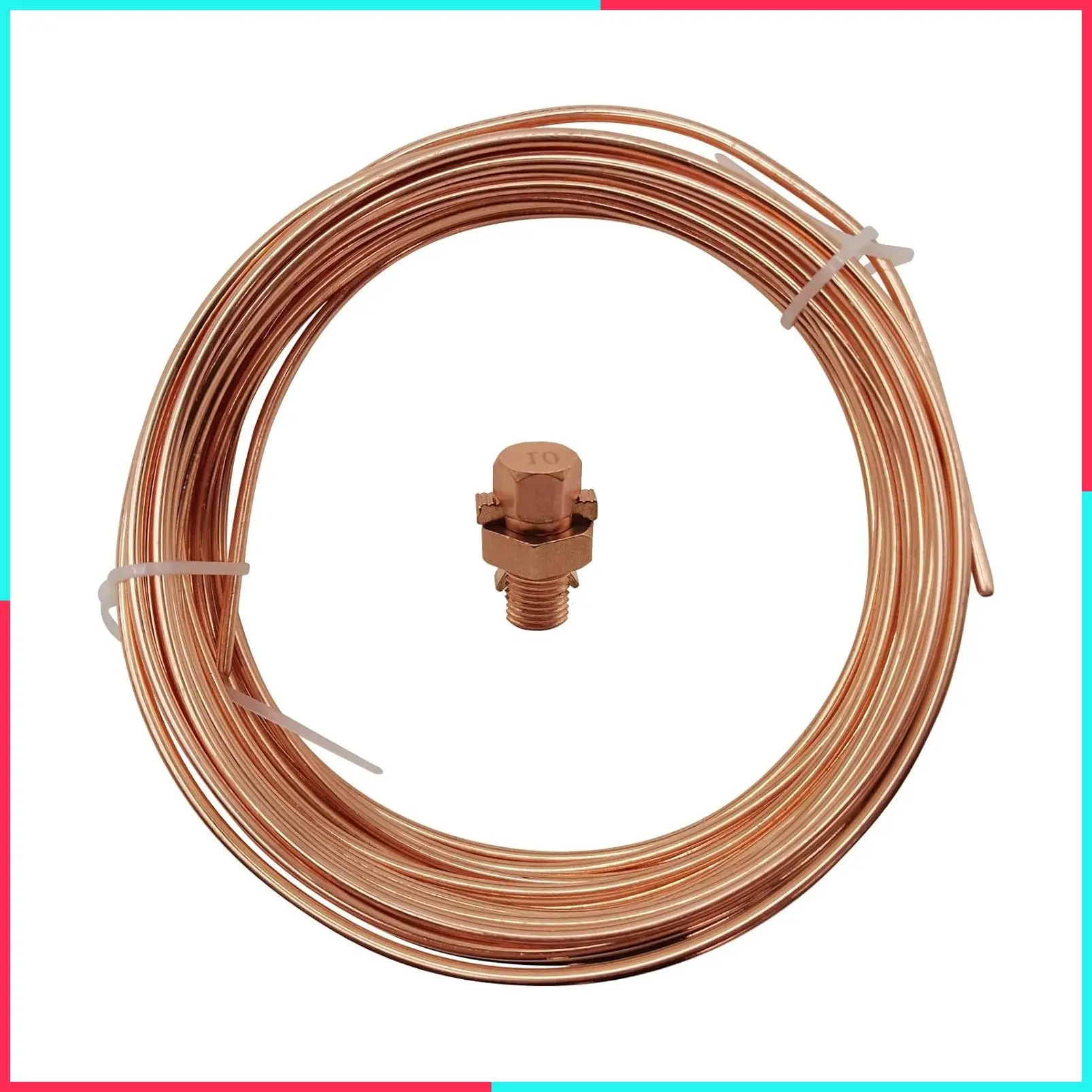 Solid 10 AWG 25 Feet Soft Annealed Copper Ground Wire for DIY Electronics Electrical Wiring Solid 10 AWG 25 Feet Soft Annealed Copper Ground Wire for DIY Electronics Electrical Wiring