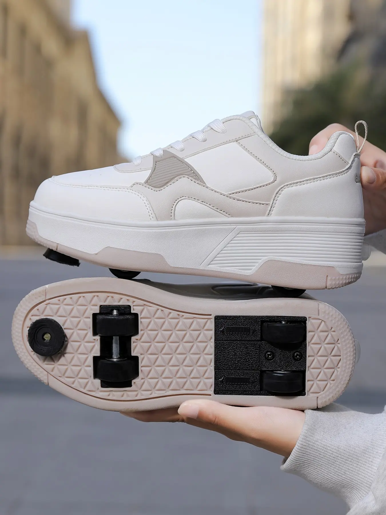 Women's Roller Skates, Street Style, Sporty, Skateboard, Student, Balloon Walk Shoes, 2026 New, Invisible, Four Wheels, Adjustable, Brakes
