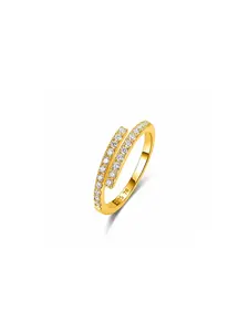 S925 Sterling Silver Moissanite Ring, Interlocking Open Design, Adjustable Women's Jewelry, Simple and Elegant Fashion Accessory