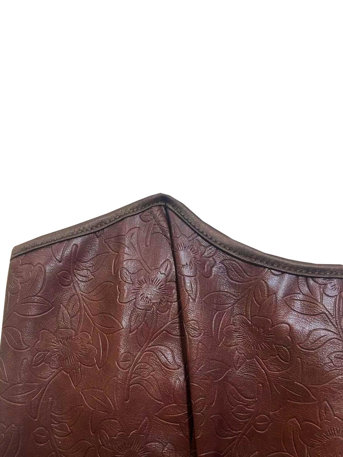 26 Valentine's Day Women's Solid Lace Up Grommet Eyelet Corset Cropped Tube Top, Elegant Fashion Strapless PU Leather Top for Daily Outdoor Wear, Ladies Clothes for All Seasons