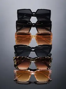 6 Pairs Large Frame Customizable Sunglasses Set, Fits All Face Shapes, Perfect for Parties, Outdoor Activities, Fashion, Back-To-School, College Style