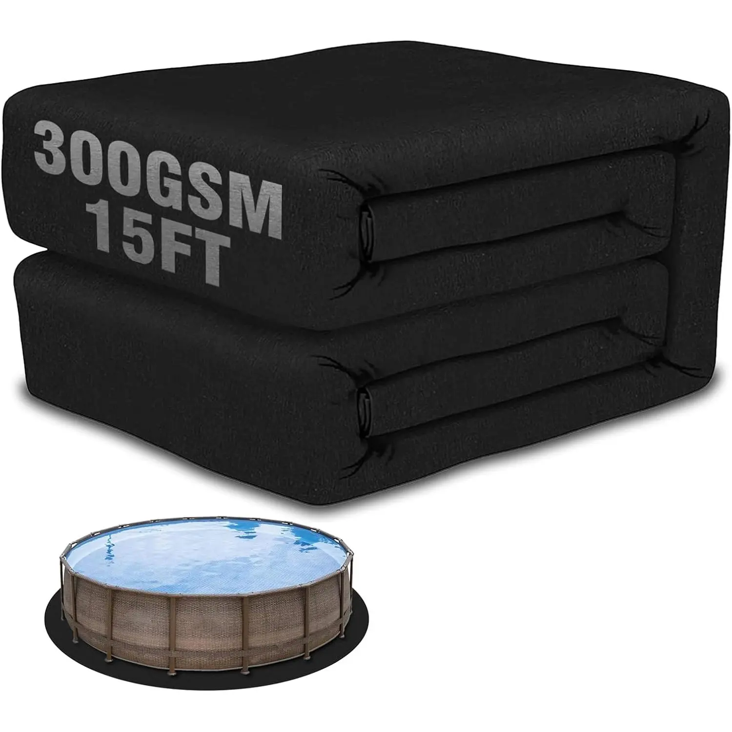 15 Foot  Round Pool Liner Pad -  Punctures and Extend The Life of Your Above Ground Swimming Pool or Hot Tub Liner,  Above Ground Pool Liner pad