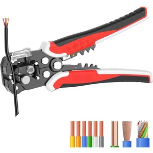 Self-Adjusting Insulation Wire Stripper.For stripping wire from AWG 10-24, 3 in 1 Automatic Wire Stripping Tool/Cutting Pliers Tool, Automatic Strippers with Cutters & Crimper 8"