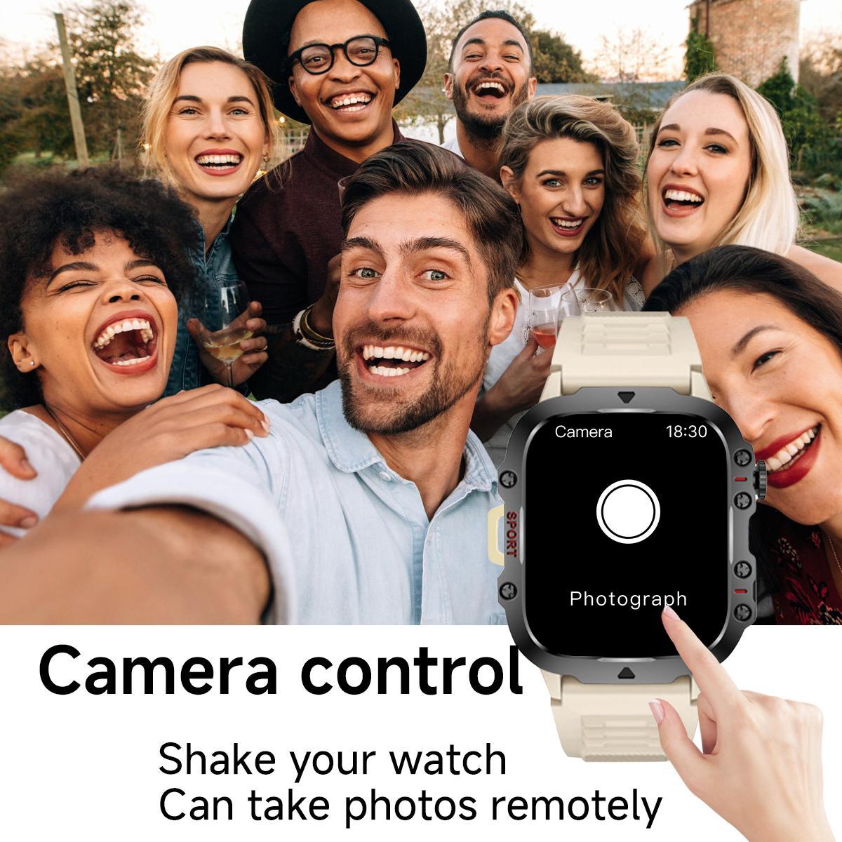 SIMSONLAB Multifunctional Smart Watch, Fashion Digital Watch with Flashlight, Sports Watch with Wireless Call Support, 100+ Sports Modes for Android and iOS