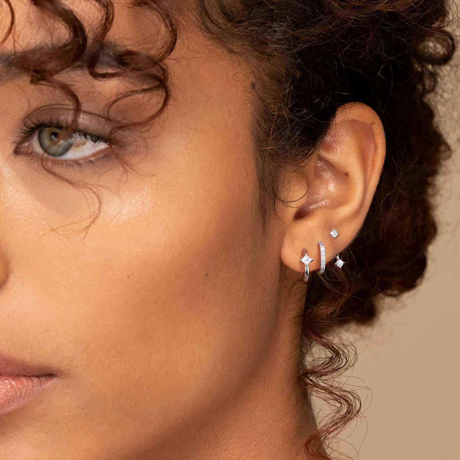 3-4 Pairs 925 Sterling Silver Earrings for Women, Dainty 14K Gold Plated Stud Hoop Earrings Sets for Multiple Piercing, Hypoallergenic Small Silver Hoop Earrings Stacks for Sensitive Ears Women Trendy Earrings 3-4 Pairs 925 Sterling Silver Earrings for Women, Dainty 14K Gold Plated Stud Hoop Earrings Sets for Multiple Piercing, Hypoallergenic Small Silver Hoop Earrings Stacks for Sensitive Ears Women Trendy Earrings