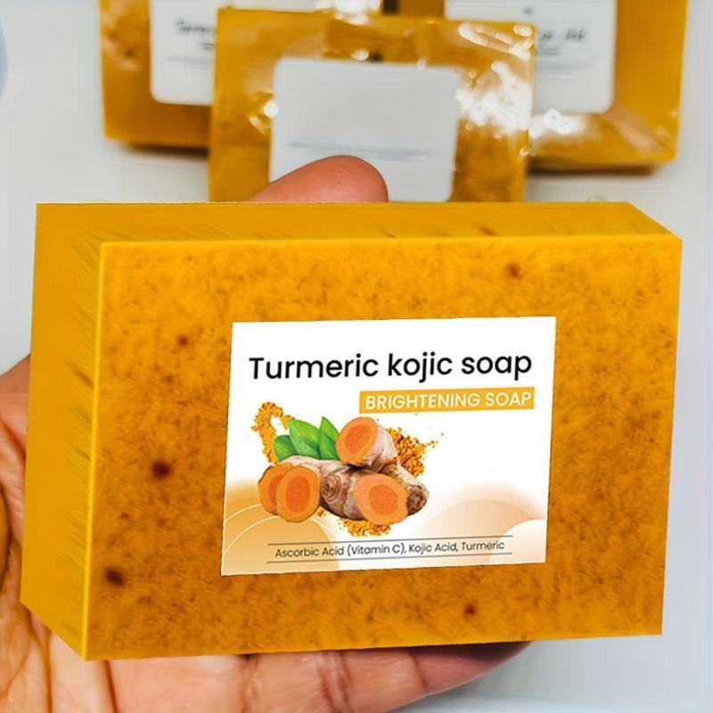 Turmeric Soap Bar, 3 Counts Deep Cleansing Skin Soap, Moisturizing Soap for All Skin Types, Body Wash & Cleansers for Women & Men, Acne, Turmeric Cleansing Soaps #GLOBAL PICKS