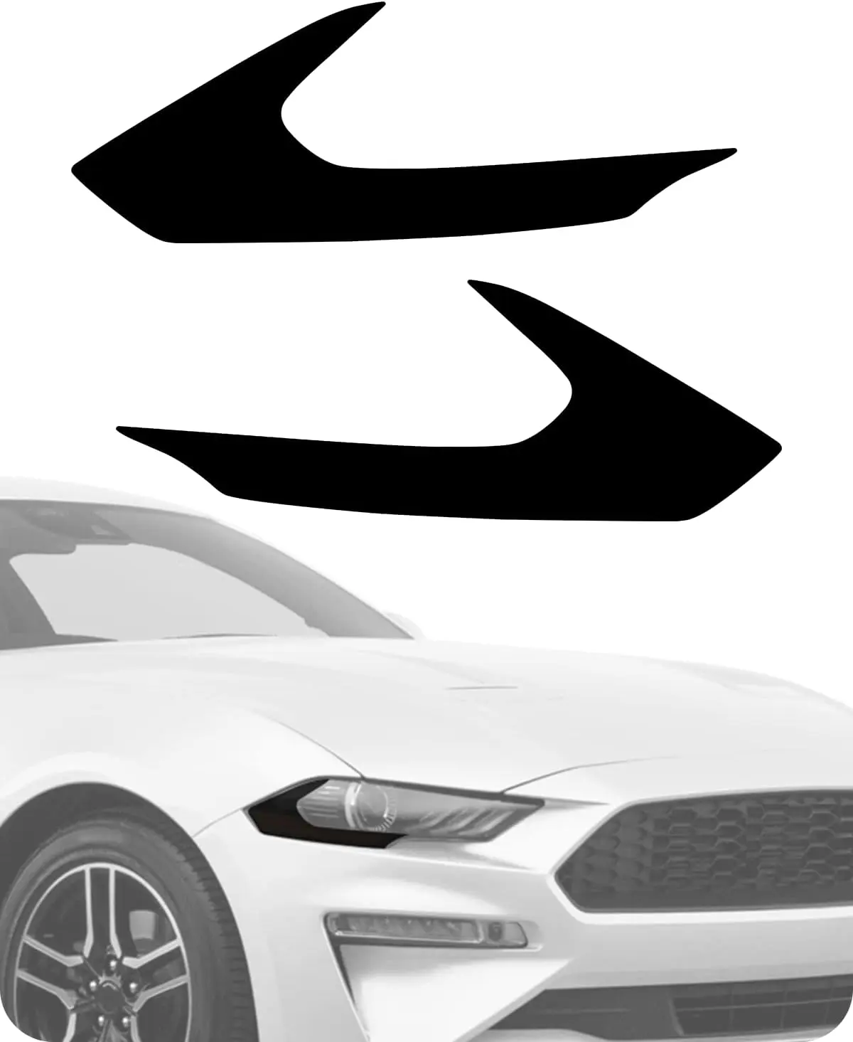 Headlight Side Marker Tint Vinyl Head Light Tint Film Precut Overlay Wrap Cover Compatible with 2018-2021 Ford Mustang