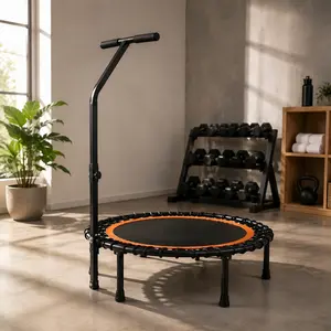 XTP006 Assembled Sports Trampoline with Handle, 39.37 x 39.37 x 44.09 Inches, Indoor & Outdoor Workout, Low-Impact Fat-Burning Exercise Equipment