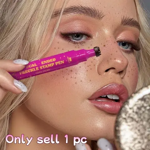 3-in-1 Dual-Ended Freckle Stamp Pen, Natural-Looking Fake Freckle Marker, Waterproof and Sweatproof Eyeliner, Long-Lasting Makeup, Eye Makeup Products
