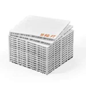 VEVOR Dryland Tiles for Hockey Floor Mat, 12x 12 in 8 Pcs Interlocking Versatile Training Surface, Dance Floor Tiles, Hockey Training Equipment Board for Shooting (Red, 8 sq. ft/Box)