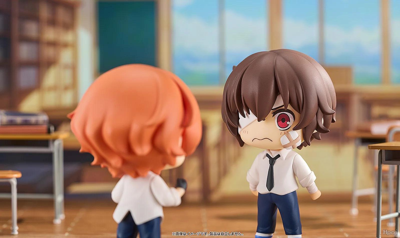 Q version 7cm bungo dogs vagrants dazai osamu chuuya nakahara figure pvc Japanese cartoon model statuettes decoration toy collec