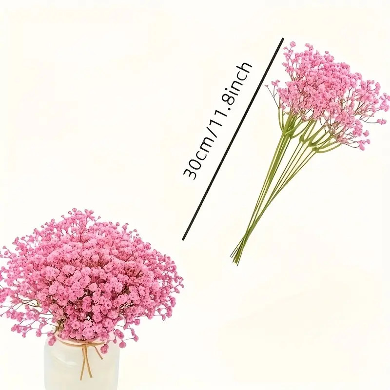 Artificial baby's breath bouquet with stems - suitable for weddings, Valentine's Day, and Christmas decorations; plastic artificial flowers are suitable for home center decorations, bridal bouquets, Hanukkah, and St. Patrick's Day.