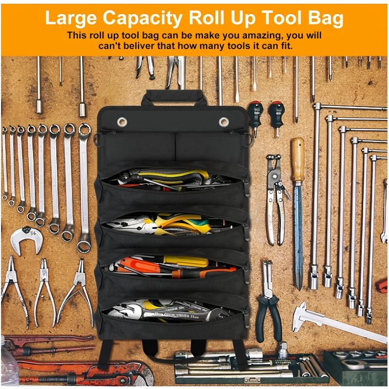 Super Scroll Tool Kit, Multi functional Scroll Tool Kit, Multi functional Roll Tool Bag, suitable for mechanics and electricians