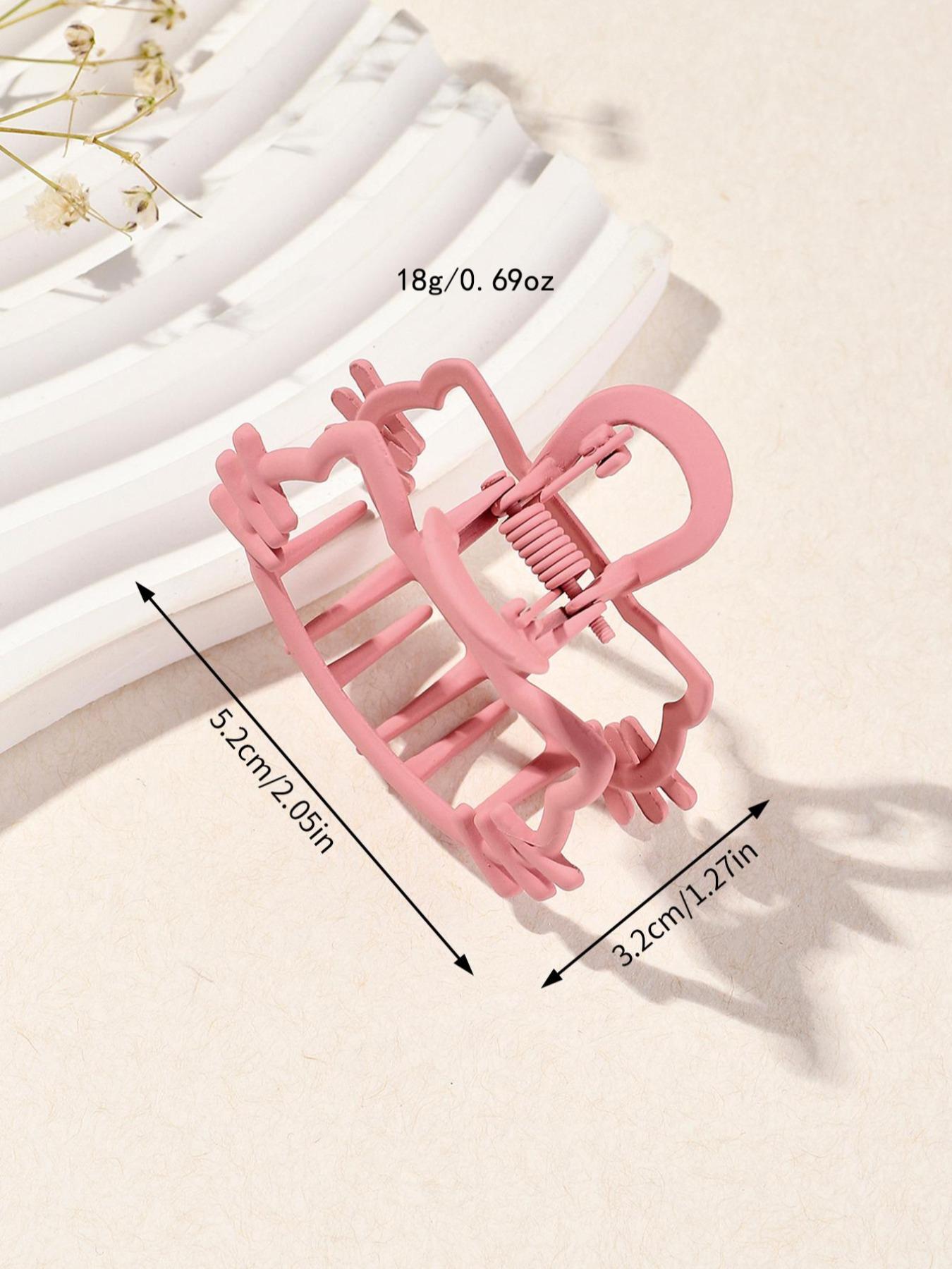 Women's Cute Cat Design Hair Claw, Trendy Plain Color Hollow Out Design Hair Claw, Fashionable Hair Accessories for Women & Girls for Hairstyle Decoration, Hair Clip