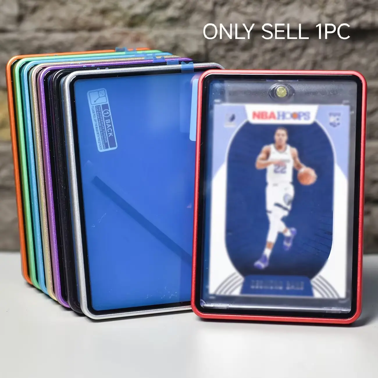 One Magnetic Trading Card Protective Holder with Metal Touch Frame Fits PRO 35PT Card Bricks, Ultra HD Glass, Pro-Craftsmanship, Light And Scratch Resistant Card Display Storage, Suitable for Baseball Football Sports Game Cards, Game Card Protector