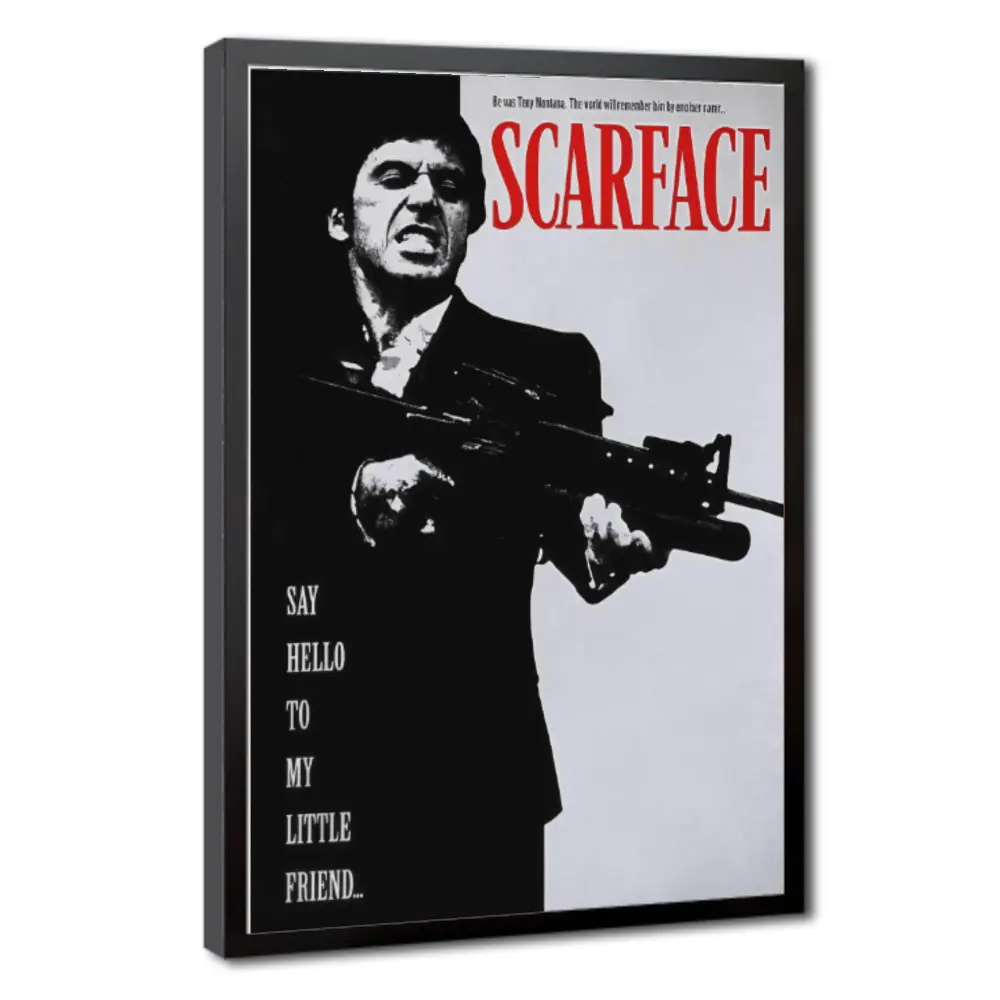 Scarface Gangster Legend Poster, Modern Art Design, Decorative Artwork, Fashion Decoration, Wall Decoration, Living Room Bedroom Decoration, Hallway Office Mural, Kitchen, Home Poster, Wall Art Print, Ideal Gift, Decoration Items, Ornaments