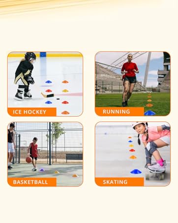 75/50/25 Pack, Pro-Grade Soccer Training Cones Set, Durable Agility Soccer Cones with Carry Bag & Strap Holder Ideal for Sports Training, Football, Soccer, Basketball- Trusted by Coaches & Athletes