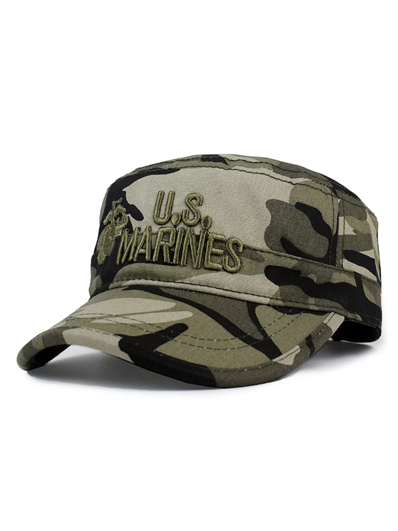 2026 Fashion and Personalized New Baseball Hat US Marines Embroidered Flat Top Military Hat Outdoor Daily Commuter Decorative Hat Leisure Sunshade Hat Male Female Same Style Hip Hop Hat Summer Outdoor Hat