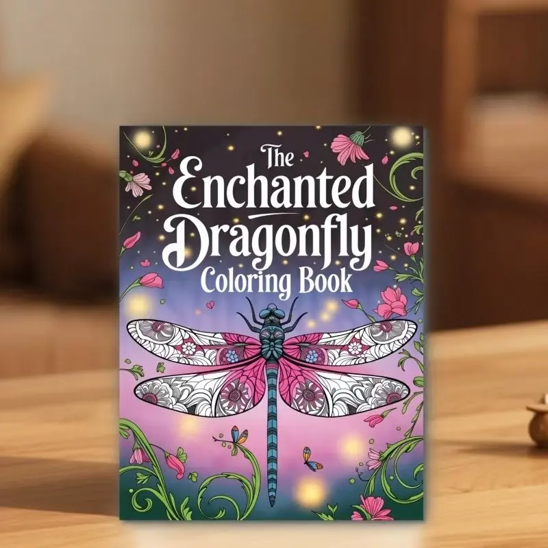 Magic Dragonfly Coloring Book, Magical Floral Dragonfly Mandala Patterns, Stress Relief Natural Insect Art Illustrated Activity Book, Relaxing Coloring Pages