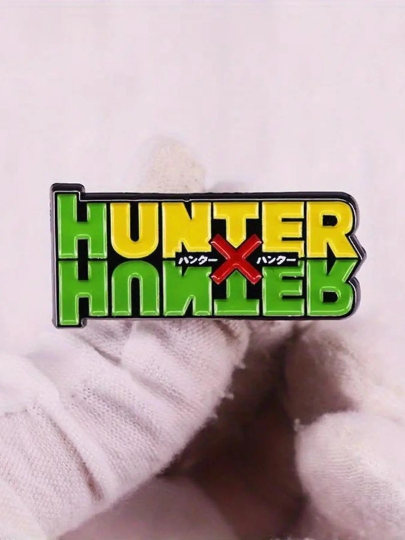 Vintage "Hunter X Hunter" Anime Logo Brooch, Enamel Metal Brooch Pin, Women's Men's Coat Scarf Bag Accessories, Anime Fan Daily Wear, Alloy Brooch Pin