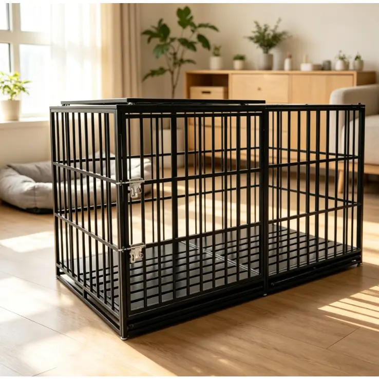 Extra Large Heavy Duty Dog Crate 61 Inch Strong Metal Kennel Cage For Large Dogs Indoor Outdoor functional stylish paradise adjustable shelf wooden cat rustic double