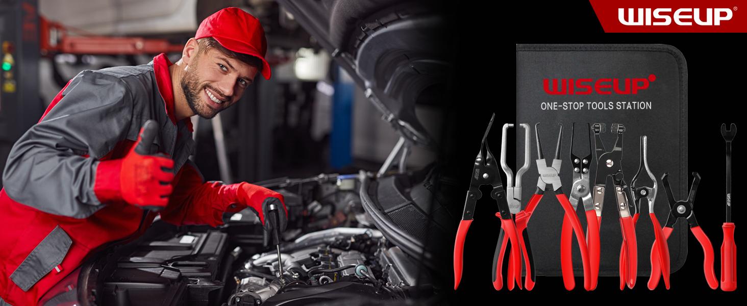 8-Piece Fuel Line Disconnect Tool Set – Fuel Line/Hose Clamp/Removal Pliers, Disconnect/Push Pin, Relay, Panel Clip Remover & Caliper