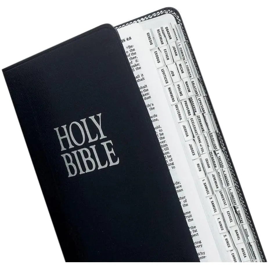 Mini Silver-Edged Bible Tabs for Old & New Testament, 80 Self-Adhesive Index Tabs, Easy-to-Read Labels for Compact Study Bibles, 64 Books & 16 References, Positioning Guide