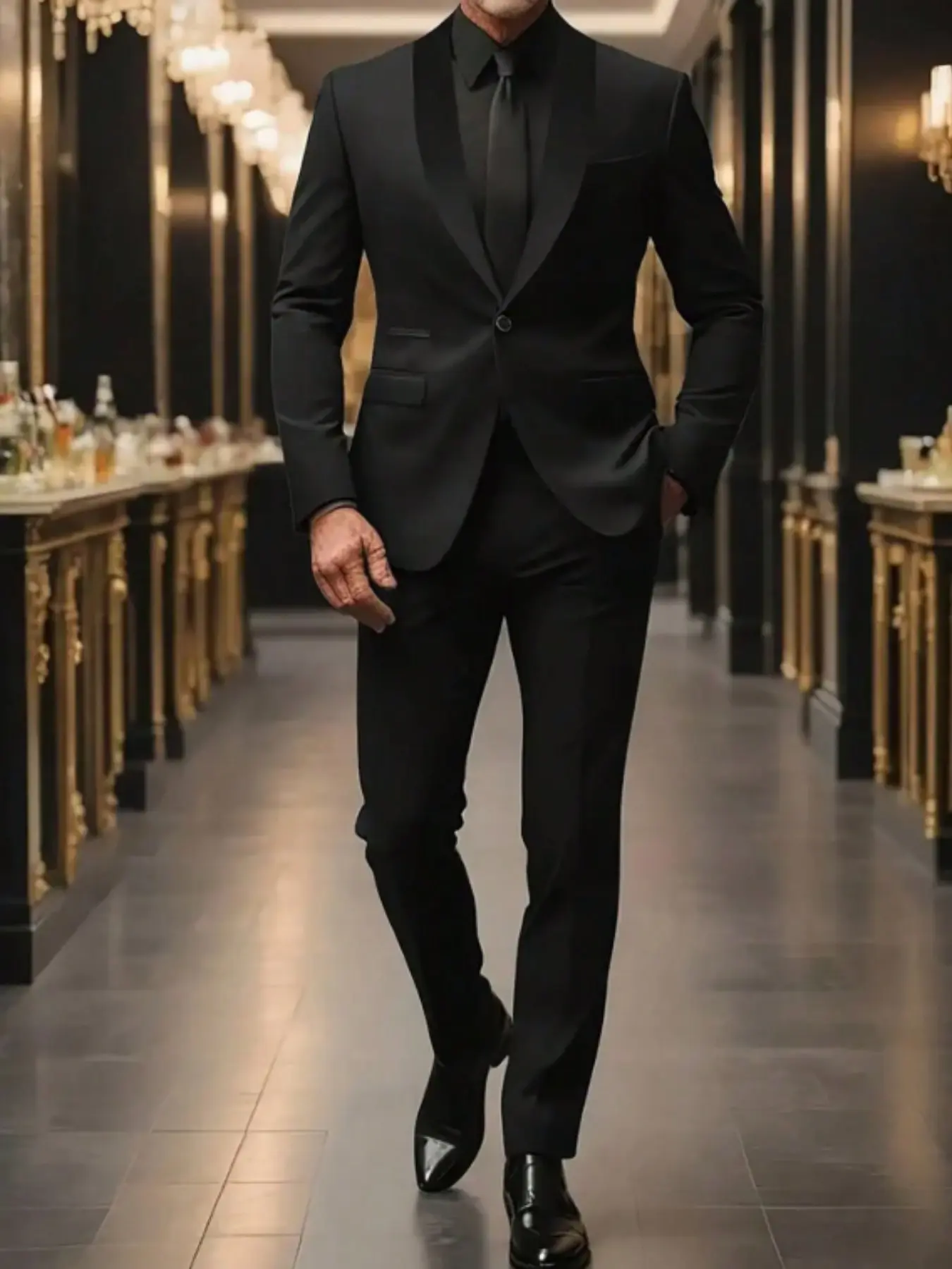 Men's Slim Fit Suit Set, Formal Wear, High-End Formal Notch Lapel Design, Business Commute Wedding Party, Simple and Stylish Look