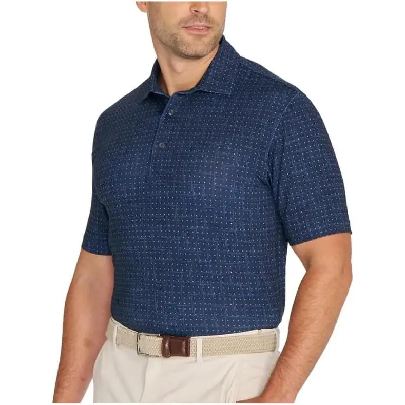 Greg Norman Men's Performance Golf Polo Shirt - Menswear Tops with Moisture-Wicking PlayDry Fabric, Lightweight Breathable Short Sleeves, Stretch for Outdoor Use