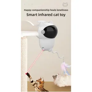 Automatic Laser Cat Chaser Toy - ABS Plastic, Infrared Motion Sensor Smart Electric Interactive Toy for Cat Self-Play, Boredom Relief with Adjustable Patterns