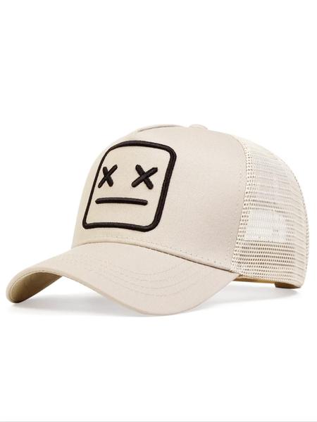 Unisex Embroidered Baseball Cap, Adjustable Sun Protection Hat, Graphic Hat, Casual Fitted Trucker Cap for All Seasons, Outdoor Travel Party Wear