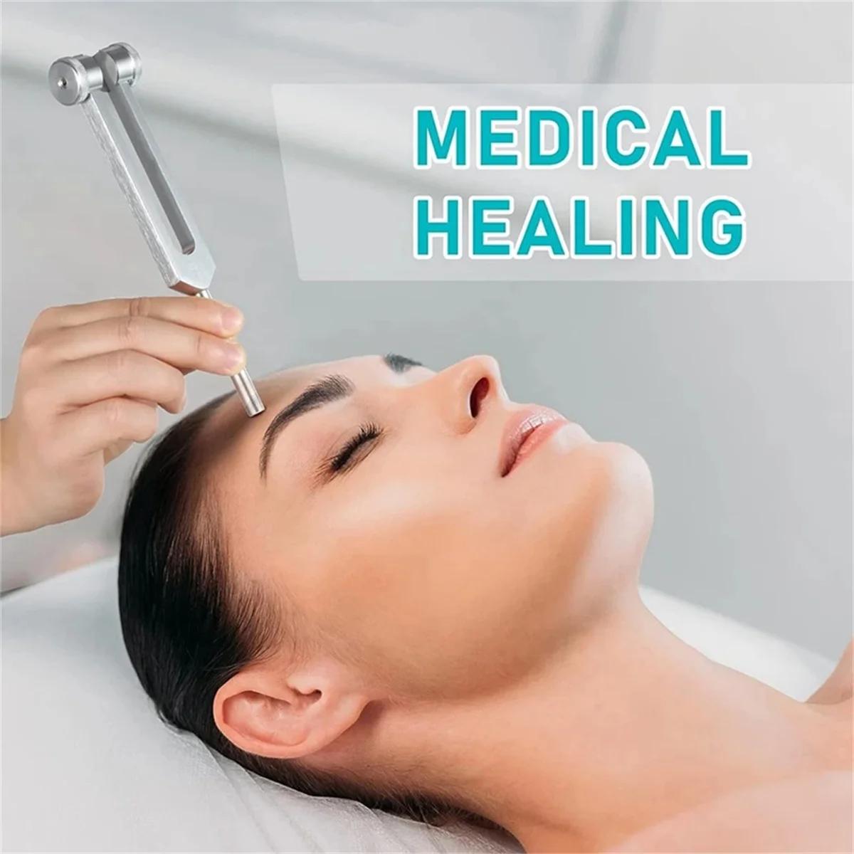 128Hz Tuning Fork Aluminum Alloy Sound Therapy Tool for Meditation Yoga Relaxation Nervous System Balance Acoustic Resonance Health Care Use