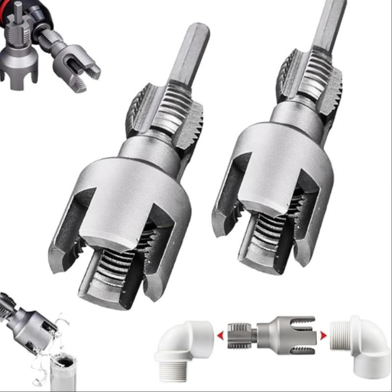 3PCS 1/2'' 3/4'' 1"  PPR PVC Pipe Thread Cutting Tool Set, Integrated Internal & External Screw Tools Upgrade for DIY Plumbing Repair, Durable Design, Pipe Threading Tool