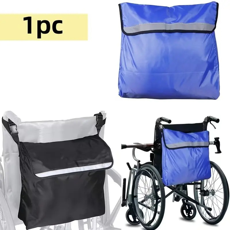 Large Capacity Wheelchair Storage Bag, Oxford Fabric, Rear Seat Shopping Cart Organizer, Hanging Backpack Storage Bag