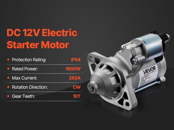 VEVOR Starter High Torque Starter Motor for Pontiac Toyota 17841 2800330 3371171