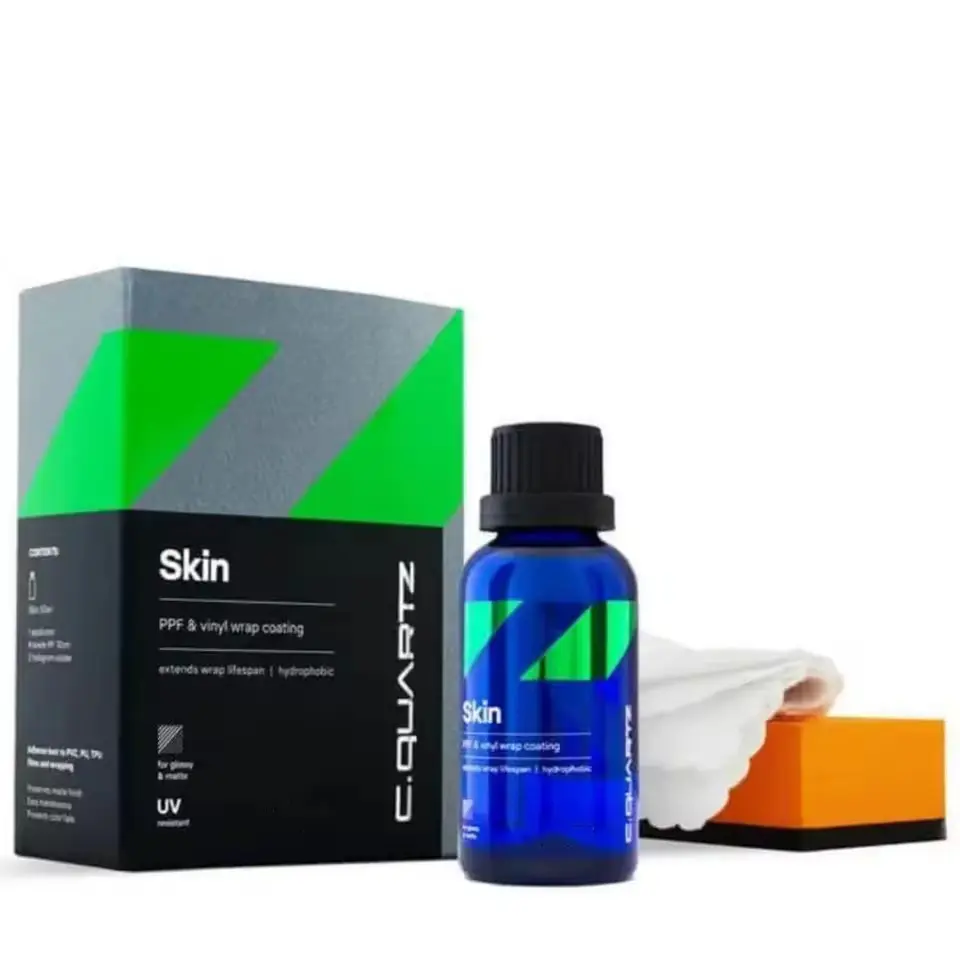 CAR CQUARTZ Skin 50Ml PPF Vinyl Nano Coat UV Protection for Wrapped Vehicles with Vinyl Film UVA UVB Resistant