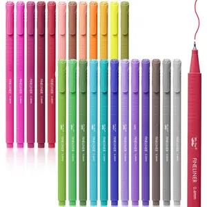 - Colored Fineliner s, 24 Pack, 0.4mm Tip |  Triangular , Smooth Writing s for Journaling, Note-Taking, Coloring, Sketching, Planning & Art Projects