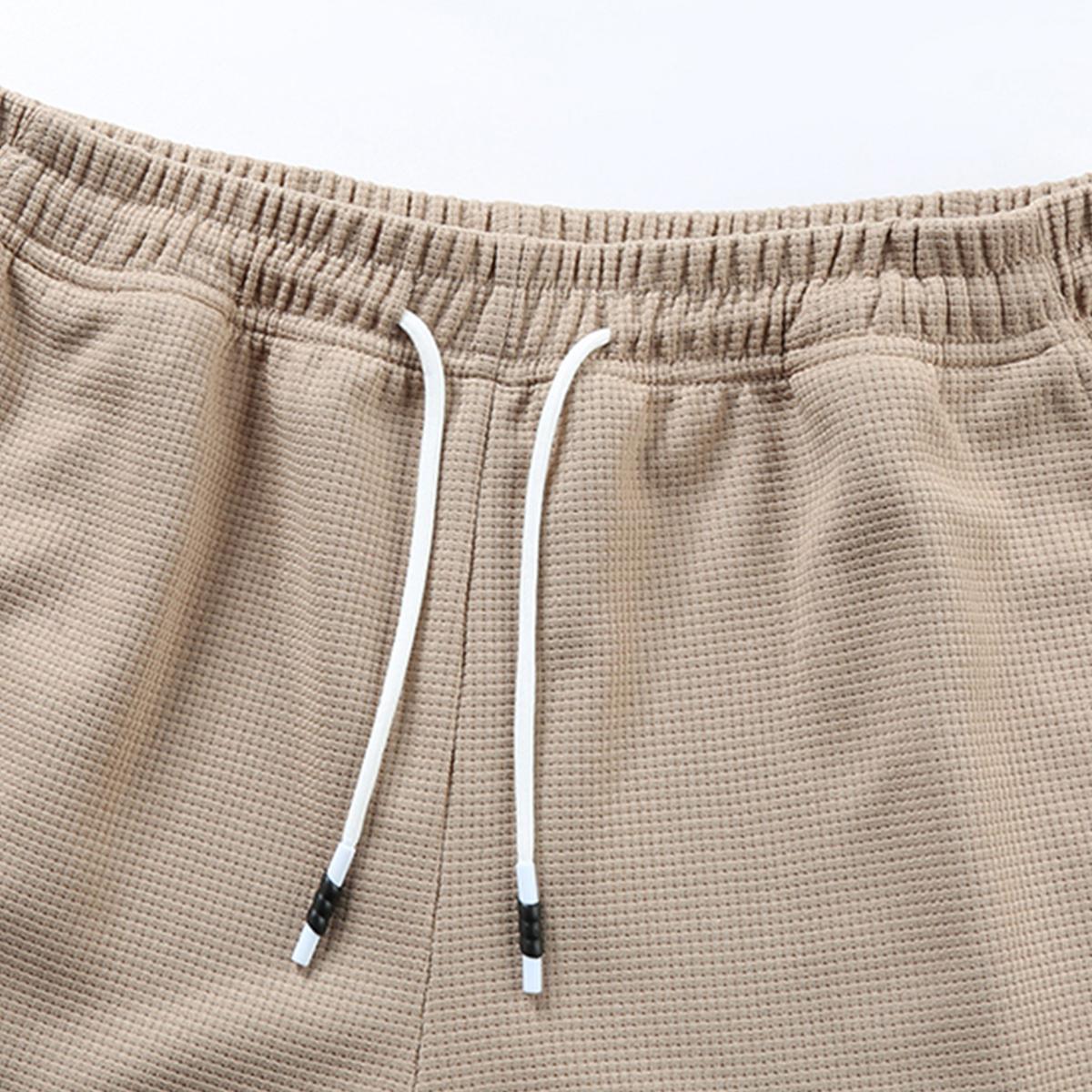 Men's Performance Workout Sweat Shorts, Soft Breathable Cotton Blend Athletic Shorts with Zipper Pockets, Drawstring Elastic Waist Casual Gym Shorts for Running, Training, Basketball, Hiking, Outdoor Sports, Y2K Streetwear Style