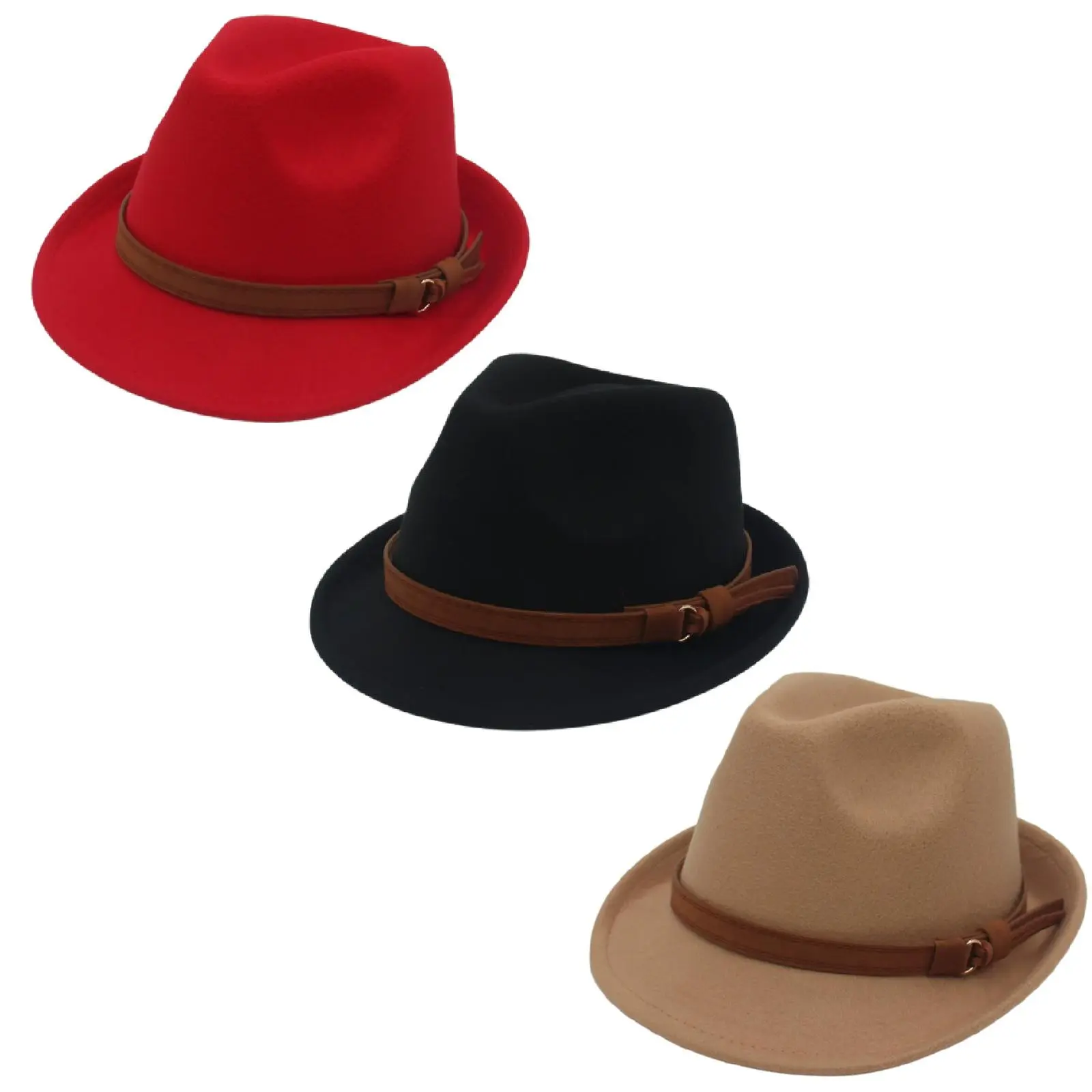 Men's Women's British Style Jazz Fedora Hat Classic Simple Panama Gangster Cap Cotton Hat Formal Cotton Hat Stylish