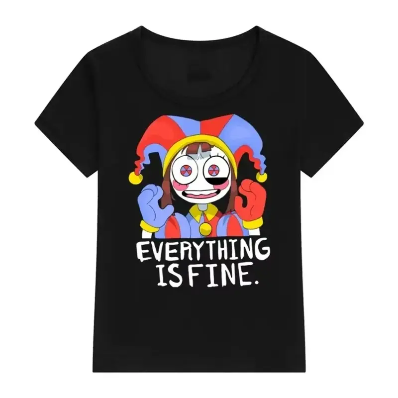 Men's Cute Pomni Graphic Printed T-Shirt - Comfy Tshirt, Cute Cotton Tee, Short-Sleeve Casual Soft Cotton Top, Unisex The Amazing Digital Circus Apparel, Spring Summer Wear, Perfect Gift, Graphic Printed Tshirt, Cute Gift Pick