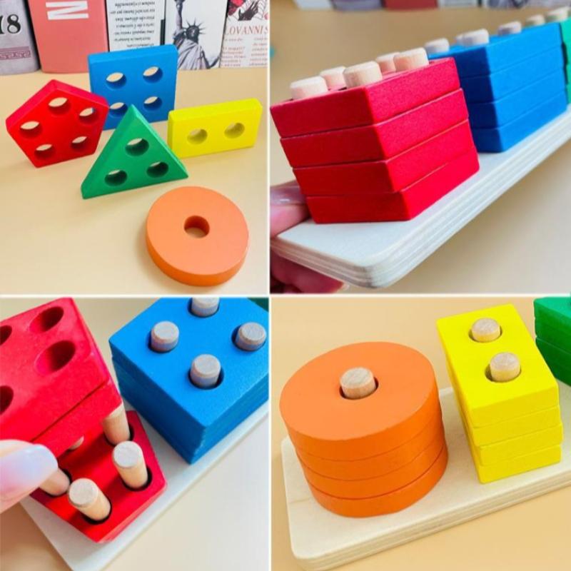 Wooden Shape Sorter Toy, 1 Set Colorful Shape Sorter Toy, Montessori Toy, Educational Toy for Kids, Learning Toy for Toddlers #TOP PICKS