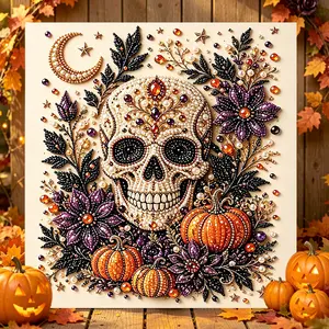Halloween Ghost Pearl Art DIY Kit, Spooky Cute 3D Diamond Painting Crafts for Adults, DIY Fall Home Decor Wall Art, Beginner DIY Seasonal Party Gift