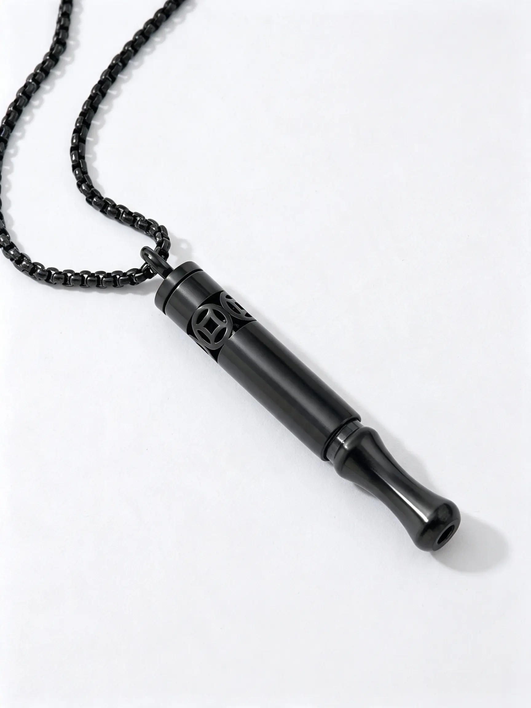 New Coin Mindfulness Meditation Breathing Necklace, High Quality 304 Stainless Steel Whistle Necklace, Detachable Twist Open Aromatherapy Diffuser Pendant, Daily Wear Jewelry, Perfect Christmas Gift for Family & Friends