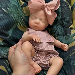 Otarddolls 13in Lifelike Reborn Baby Doll, Newborn Baby Girl Luna, Solid Silicone Handmade Toy with Painted Skin, Openable Mouth, Flexible Limbs, Children's Birthday Gift (DIY Specialty Supply)