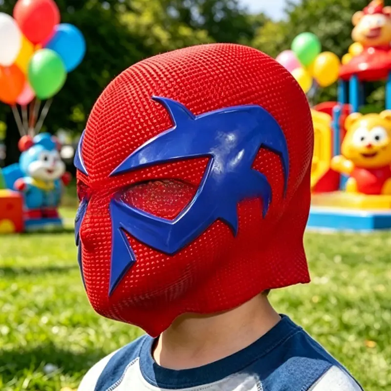 Superhero Full Head Natural Latex Mask for Adults & Kids, Comfortable Costume Prop for Halloween Cosplay Parties, Accessories, Party