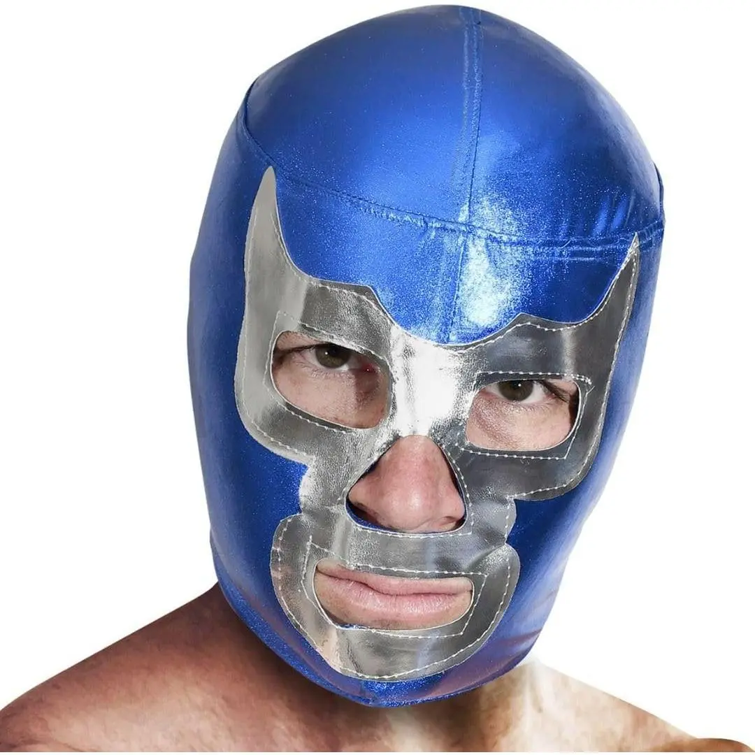 Traditional Lucha Libre Mask for Adults, Handmade Mexican Luchador Costume Accessories with Adjustable Fit for Carnival
